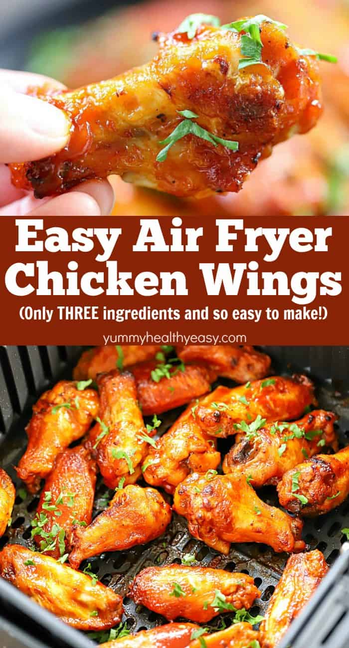 If you love chicken wings, you have to try this Air Fryer Chicken Wings Recipe! This will be your new, go-to, favorite wing recipe from now on! They're healthier, easy to make and only THREE ingredients needed!!
#recipe #yummy #healthy #easy #airfryer #chicken #wings #appetizer #partyfood via @jennikolaus