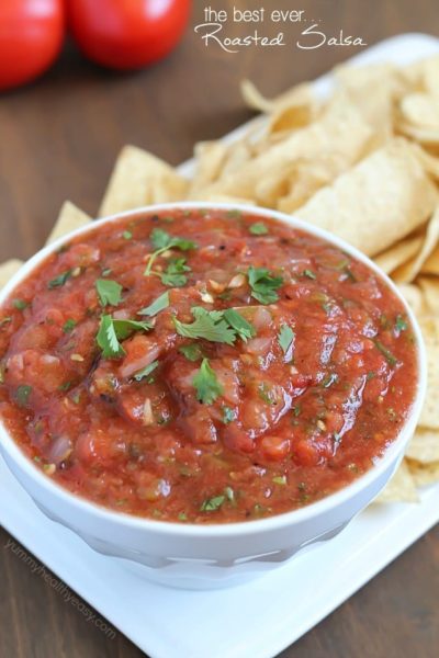This Roasted Salsa recipe is my family's very favorite salsa recipe! It's incredibly easy and super healthy. Only a few steps to a great-tasting salsa!