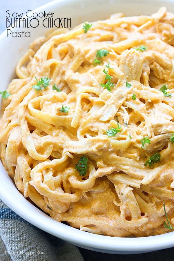 Slow Cooker Buffalo Chicken Pasta - 15+ Fall Slow Cooker Recipes!