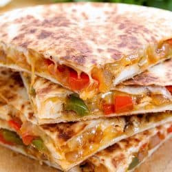 Cheesy Chicken Fajita Quesadilla