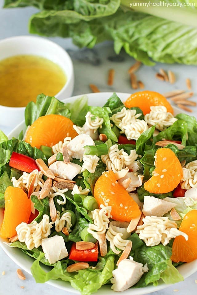 This Best EVER Chinese Chicken Salad is a healthy, flavorful, easy lunch or dinner salad recipe. It's easy to make but tastes like it's straight from a restaurant - this will become a favorite salad recipe at your house!