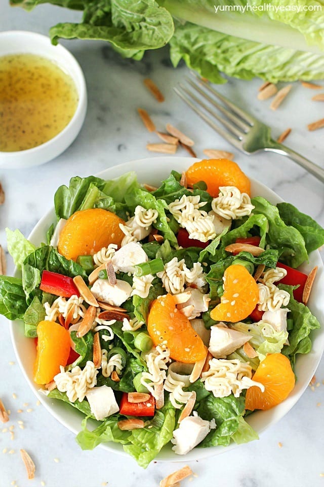 This Best EVER Chinese Chicken Salad is a healthy, flavorful, easy lunch or dinner salad recipe. It's easy to make but tastes like it's straight from a restaurant - this will become a favorite salad recipe at your house!