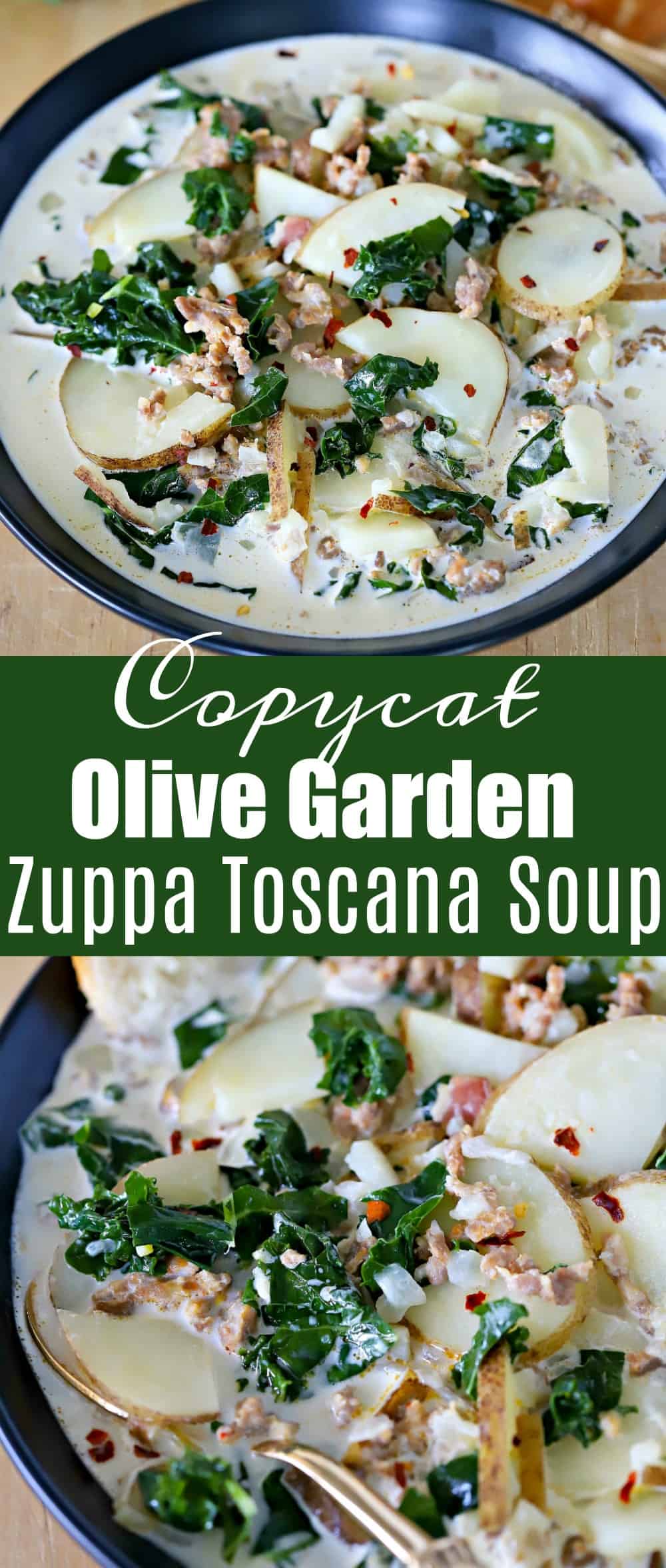 The yummiest Olive Garden copycat recipe - Copycat Olive Garden Zuppa Toscana Soup! It's the classic we all grew up loving and now you can make it in the comfort of your own home! It's super easy to make and doesn't require many ingredients. My family loves it!
#dinner #soup #copycat #recipe #olivegarden via @jennikolaus