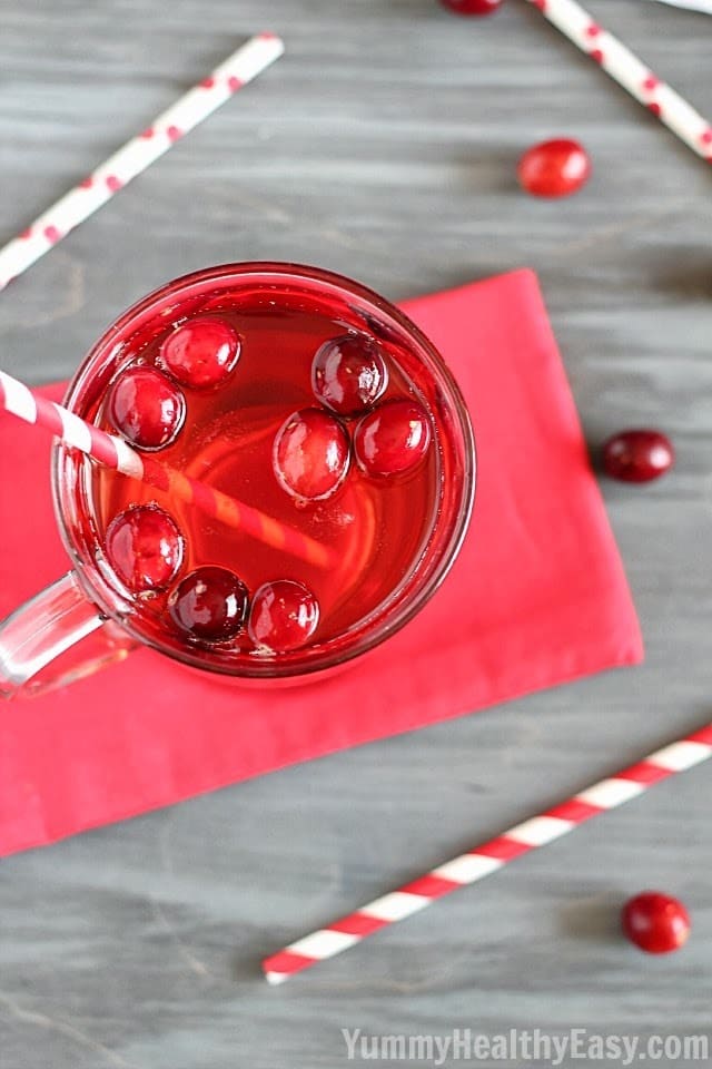 Easy Cranberry Spritzer Drink | Perfect kid-friendly drink for your next holiday party! Easy Cranberry Spritzer Drink