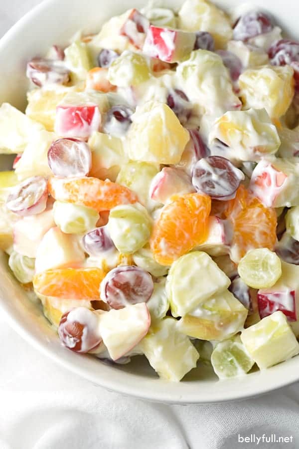 Creamy Delicatessen Fruit Salad {Belly Full} - 19+ of the BEST Summer Potluck Recipes Roundup