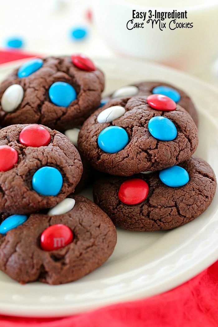 3-Ingredient Easy Cake Mix Cookies are just about as easy as "homemade" cookies can get! Only three ingredients and they bake up in under 10 minutes! These are great for the beginning baker or for anyone that's in a rush and needs a quick cookie recipe!