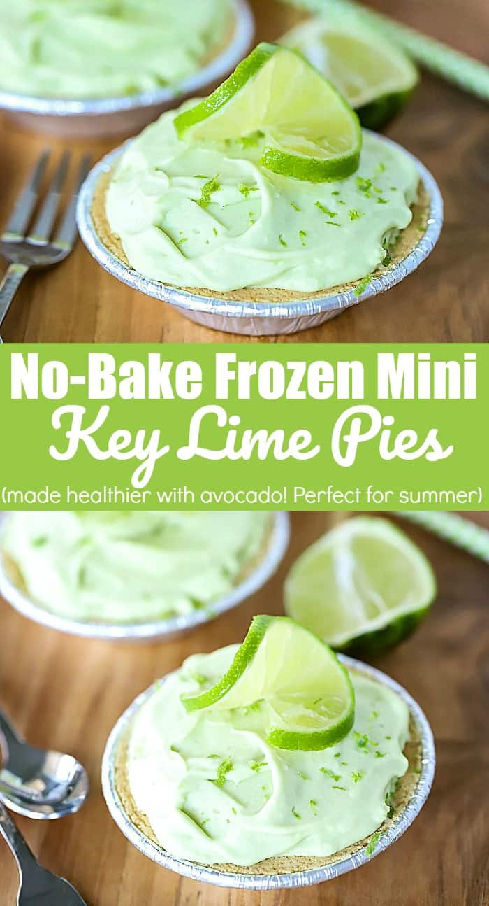 These No-Bake Mini Key Lime Pies have creamy avocados swirled in with homemade ice cream filling, lime juice, and graham cracker crumble crust! To-die-for summer dessert your guests will rave about! Trust me when I say, you will not taste the avocado but will love the health benefits from adding them. They make the ice cream filling creamy and smooth without adding extra sugar or cream. You need to try this recipe ASAP!
#AD #avocado #keylime #pie #dessert #summer #lime #minidessert #bitesize via @jennikolaus