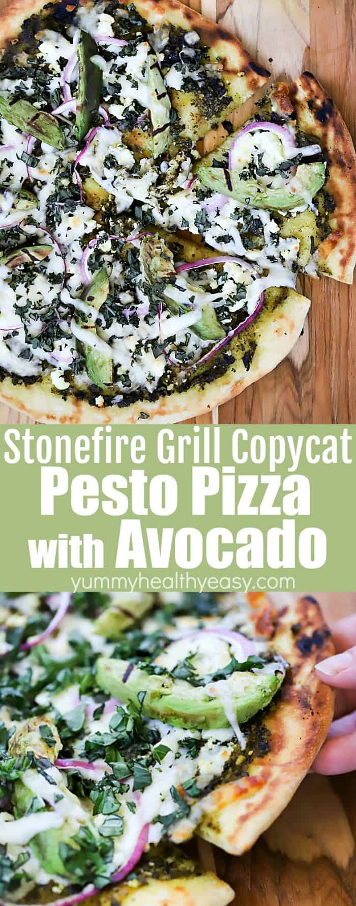 This Grilled Pesto Pizza with Avocado (Stonefire Grill Copycat) is the summer smash you’ve been looking for! With delicious homemade pesto sauce, two kinds of cheese, red onion, and creamy California Avocados - this is a grilled pizza recipe you’re going to want to come back to again and again!
#ad #avocado #pizza #pesto #homemade #easy #dinner #lunch #summer #grilled #bbq #healthy #vegetarian via @jennikolaus