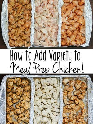 Add variety to that boring meal prep chicken with these three delicious clean-eating marinades! Separate a cookie sheet into thirds using tinfoil and create three different flavors of chicken for your meal plans!