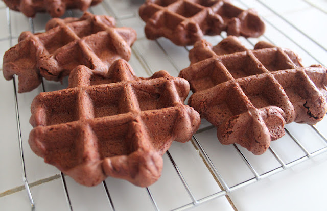 Chocolate Waffle Cookies - fun cookies baked right in the waffle iron! Only 6 easy ingredients needed! Chocolate Waffle Cookies - fun cookies baked right in the waffle iron! Only 6 easy ingredients needed!