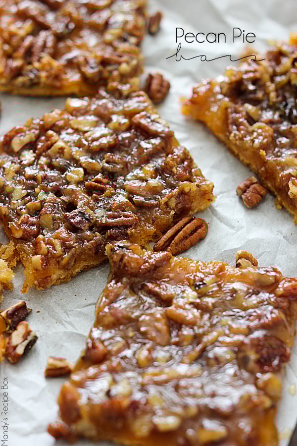 Pecan Pie Bars - 15+ of the Best Thanksgiving Desserts!