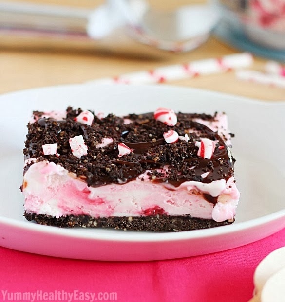 Peppermint Ice Cream Cookie Bars - a family favorite dessert! Peppermint Ice Cream Cookie Bars - a family favorite dessert!