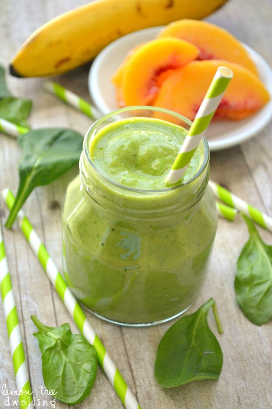 Pineapple Peach Mango Green Smoothie by Lemon Tree Dwelling
