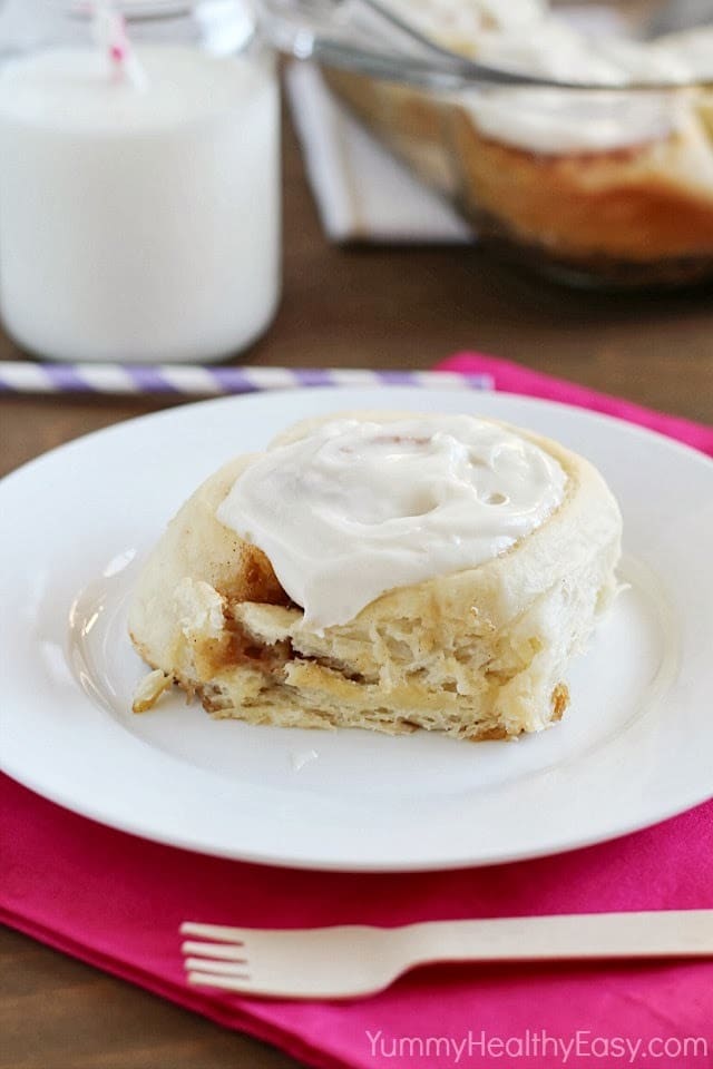 Easy Potato Cinnamon Rolls | made with mashed potatoes and NO kneading required! Dough can be made ahead of time and refrigerated for up to 2 days! Easy Potato Cinnamon Rolls