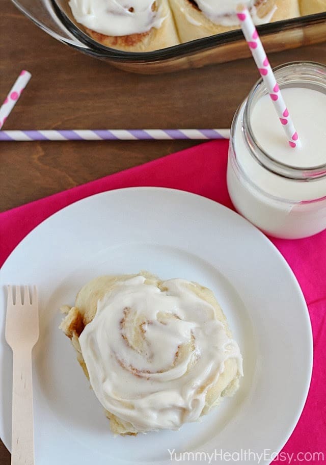 Easy Potato Cinnamon Rolls | made with mashed potatoes and NO kneading required! Dough can be made ahead of time and refrigerated for up to 2 days! Easy Potato Cinnamon Rolls