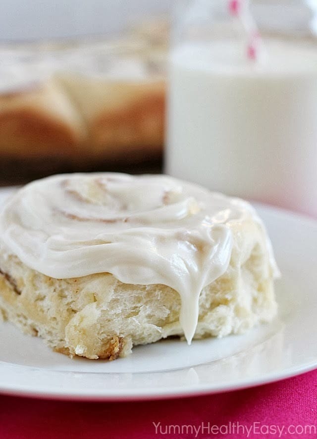Easy Potato Cinnamon Rolls | made with mashed potatoes and NO kneading required! Dough can be made ahead of time and refrigerated for up to 2 days! Easy Potato Cinnamon Rolls