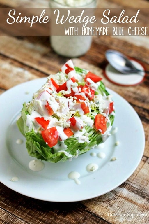 Simple Wedge Salad with Homemade Blue Cheese - The Best Summer Salad Recipes!