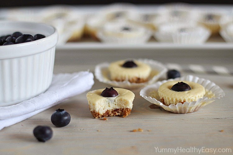 Skinny Blueberry Cheesecake Bites Skinny Blueberry Cheesecake Bites