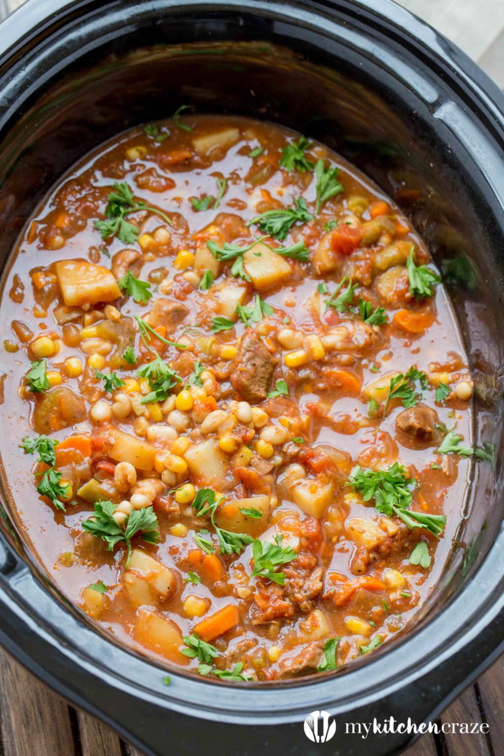 Slow Cooker Beef & Vegetable Soup - 15+ Fall Slow Cooker Recipes!