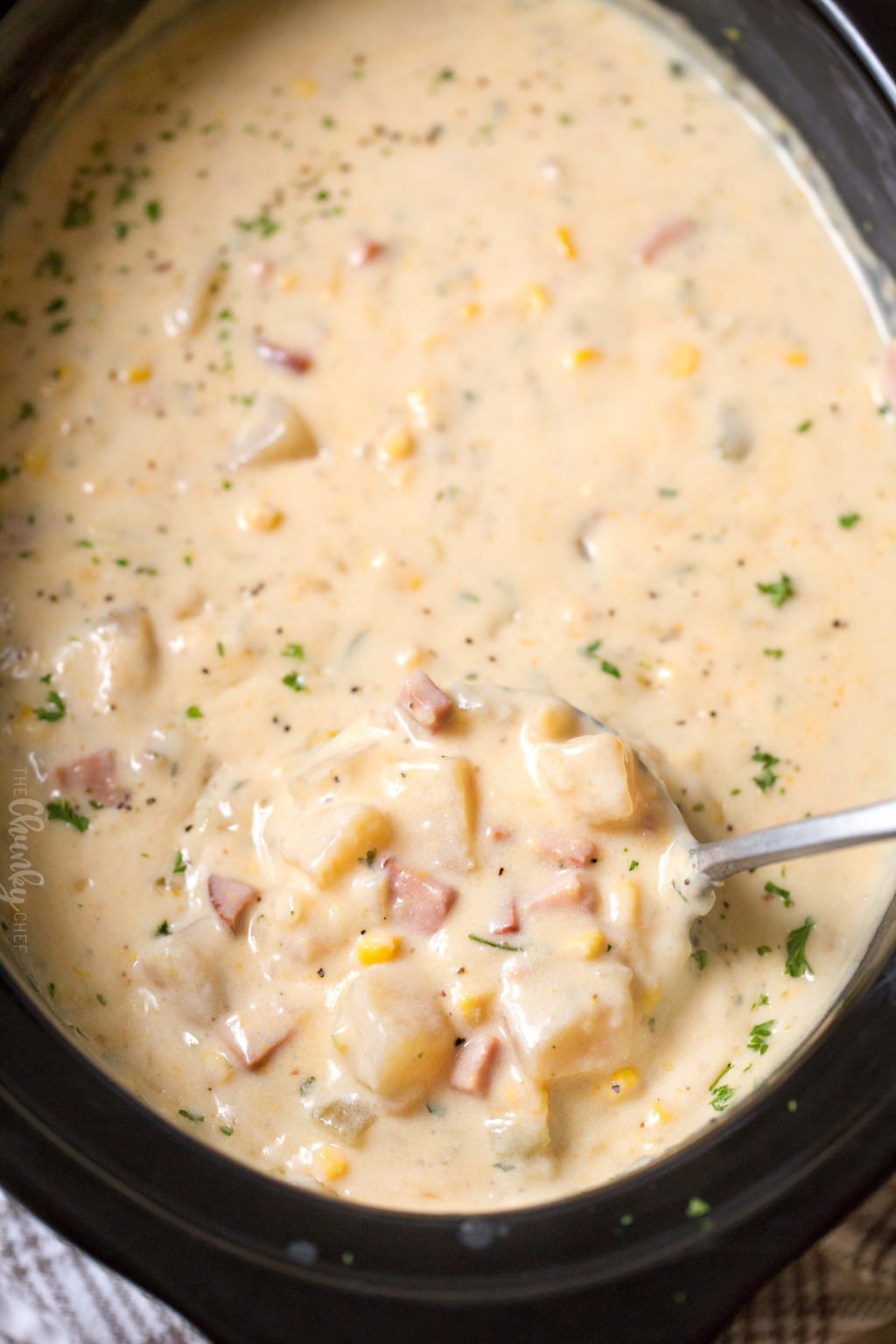 Slow Cooker Cheesy Ham Chowder - 15+ Fall Slow Cooker Recipes!