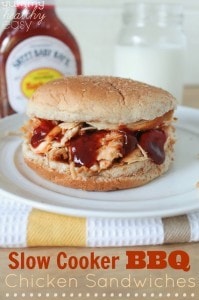 Slow Cooker BBQ Chicken Sandwiches