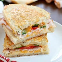 Incredibly delicious Grilled Turkey and Cheese sandwiches with a southwestern flair and homemade chipotle mayo. This is a turkey sandwich unlike any other you've tasted...