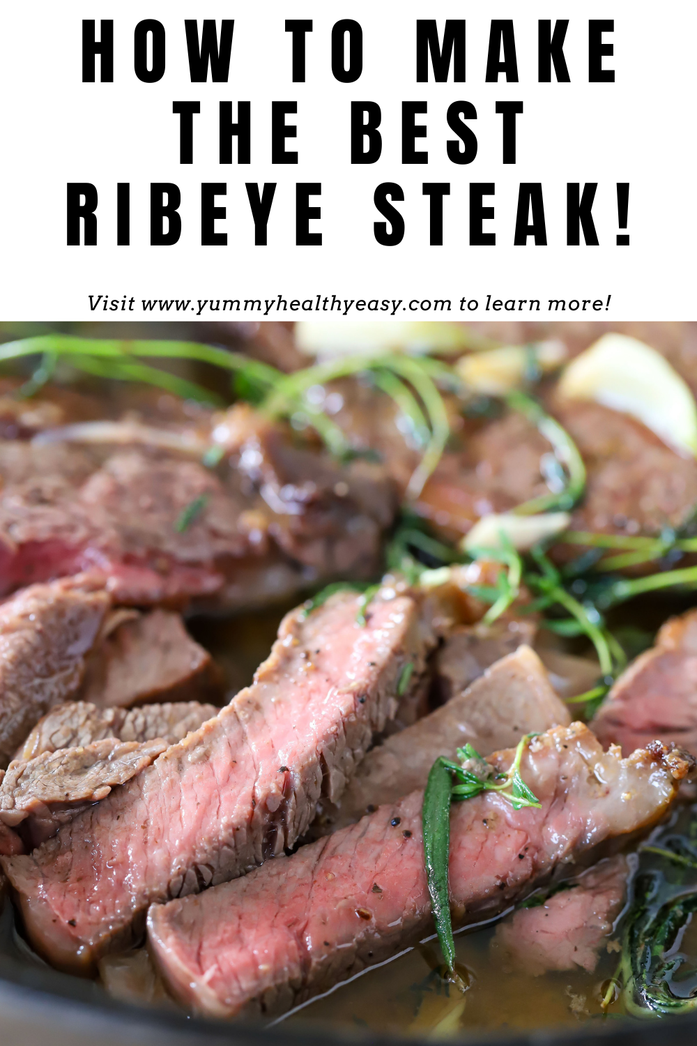 I'm going to show you my favorite way to make an incredibly flavorful Ribeye Steak! You will love this easy way to make an easy but delicious steak that tastes like you got it from a restaurant. #ribeye #steak #dinner #easy #delicious #healthydinner via @jennikolaus